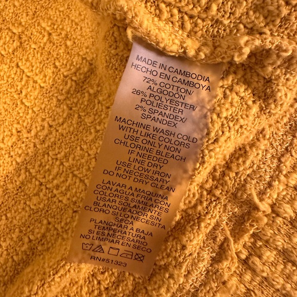 Two by Vince Camuto Mustard Yellow Textured Button Up Cardigan Women’s XXL - Picture 3 of 7